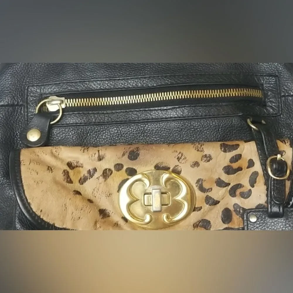 🎁Women’s EMMA FOX Leather Fashion Designer Handbag with Metal Decor 🛍️